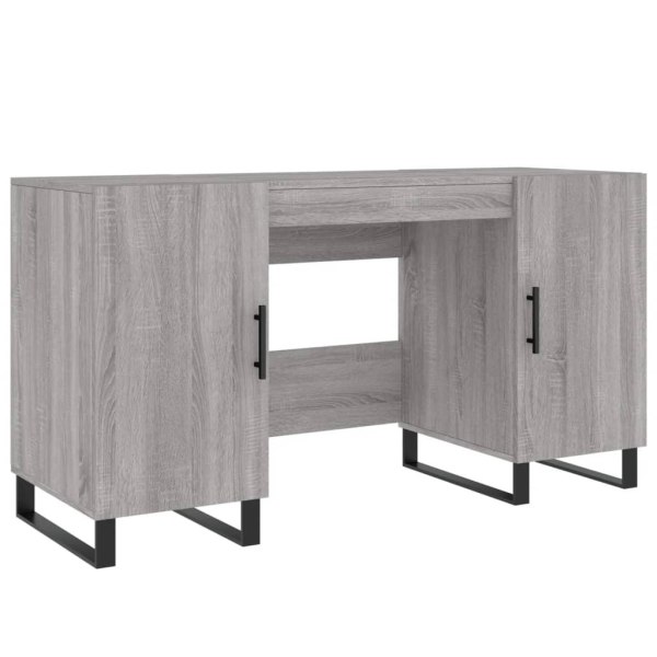 vidaXL Skrivbord grå sonoma 140x50x75 cm konstruerat trä Grå