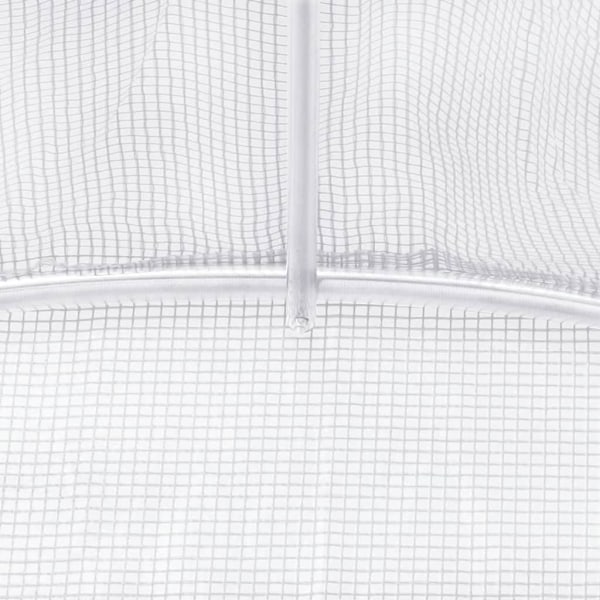 vidaXL Växthus med stålram vit 80 m² 20x4x2 m Vit