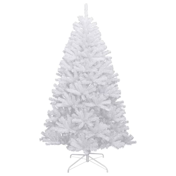 vidaXL Plastgran med snö gångjärn 240 cm Vit