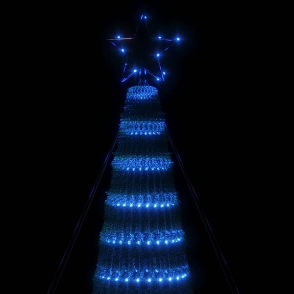 vidaXL LED julgran 688 LED blå 300 cm Blå