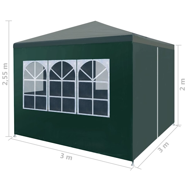 vidaXL Partytält 3x3 m grön Grön