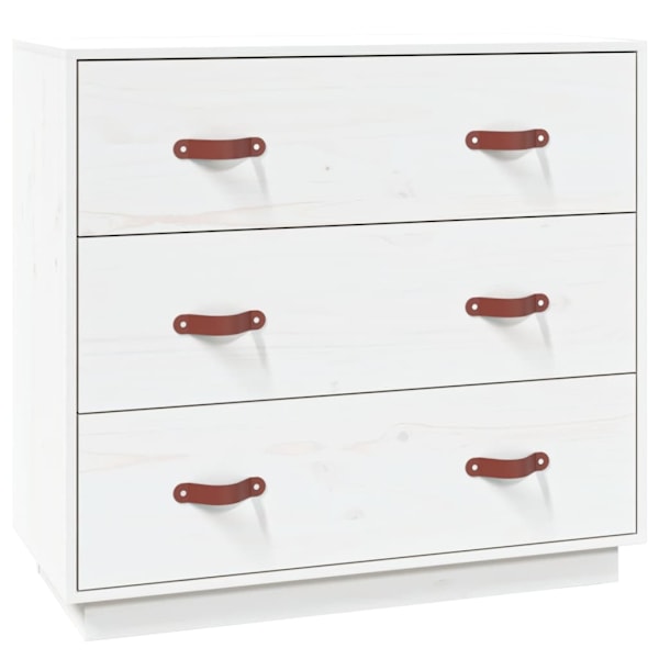 vidaXL Byrå vit 80x40x75 cm massiv furu Vit