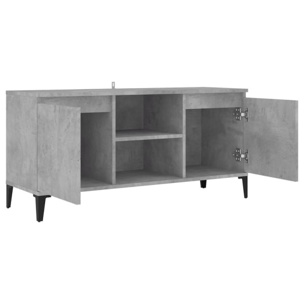 vidaXL TV-bänk med metallben betonggrå 103,5x35x50 cm grå