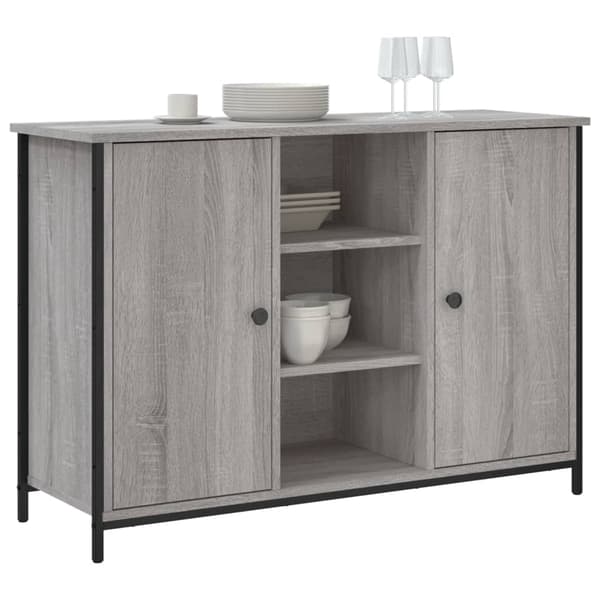 vidaXL Skänk grå sonoma 100x35x70 cm konstruerat trä Grå