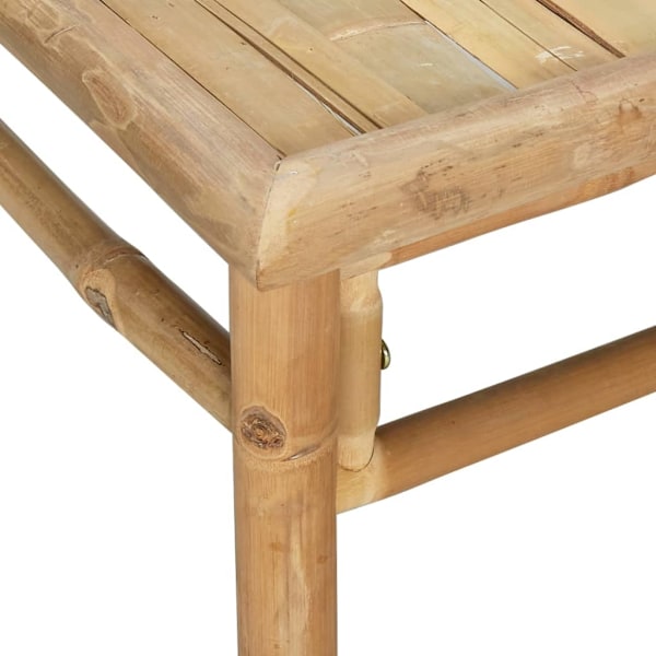 vidaXL Loungegrupp 6 delar ljusgråa dynor bambu Brun