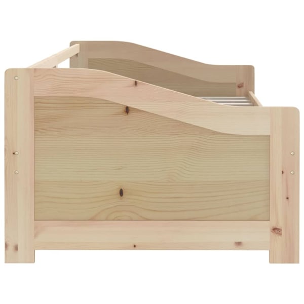 vidaXL Dagbädd 3-sits massiv furu 90x200 cm Brun