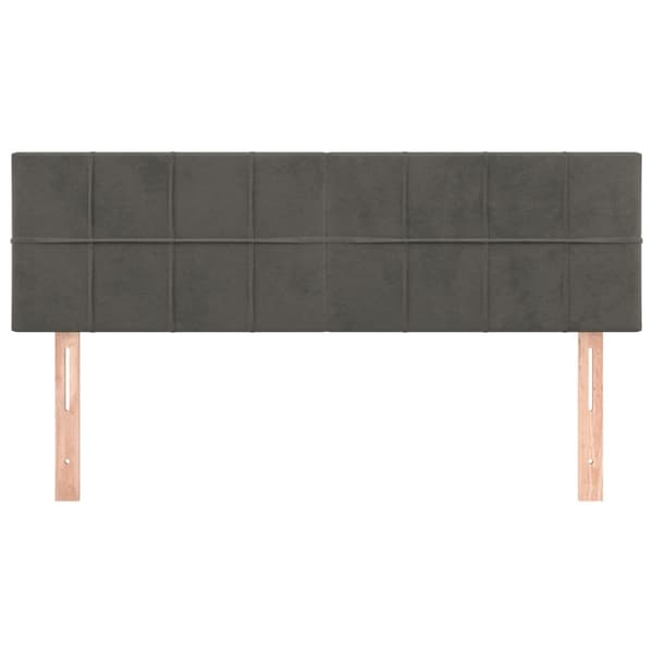 vidaXL Huvudgavlar 2 st mörkgrå 72x5x78/88 cm sammet Grå