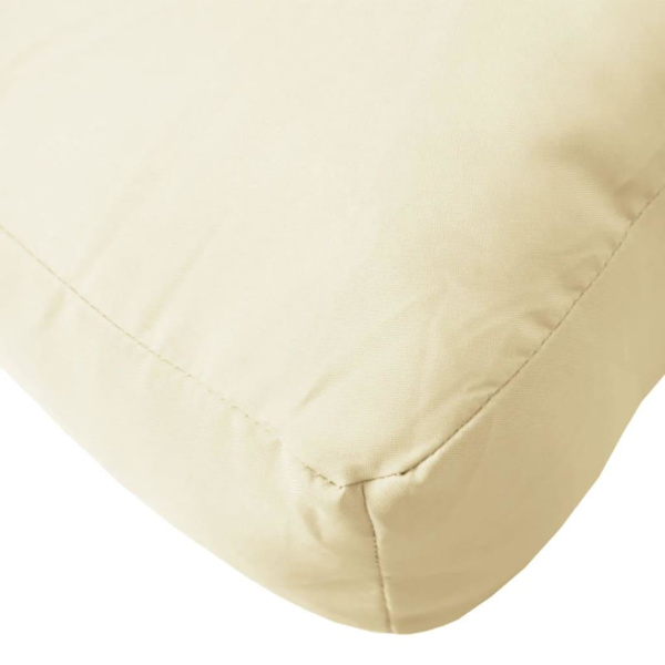 vidaXL Palldyna gräddvit 60x60x12 cm tyg Creme