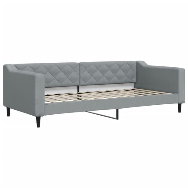 vidaXL Dagbädd utdragbar ljusgrå 90x200 cm tyg Grå