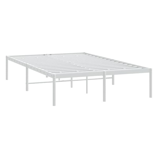 vidaXL Sängram metall vit 120x190 cm Vit