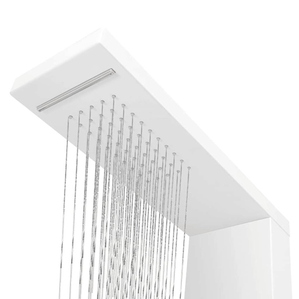 vidaXL Duschpanelsystem aluminium matt vit Vit