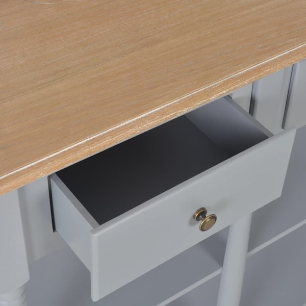vidaXL Konsolbord grå 120x30x76 cm MDF grå