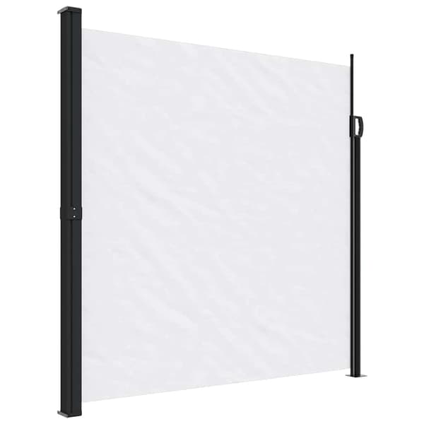 vidaXL Infällbar sidomarkis vit 200x600 cm Vit