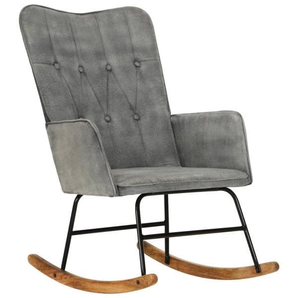 vidaXL Gungstol grå vintage kanvas Grå
