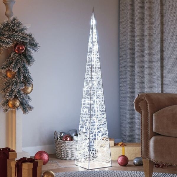 vidaXL Ljuskon LED akryl kall vit 120 cm Vit