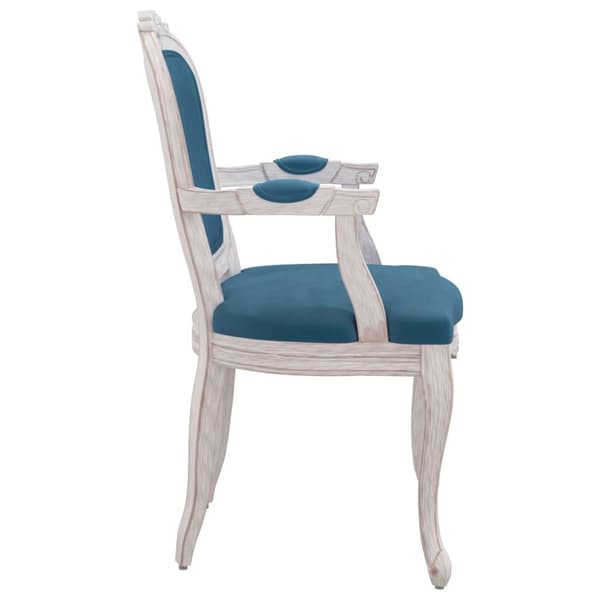 vidaXL Matstol 2 st blå 62x59,5x100,5 cm sammet Blå
