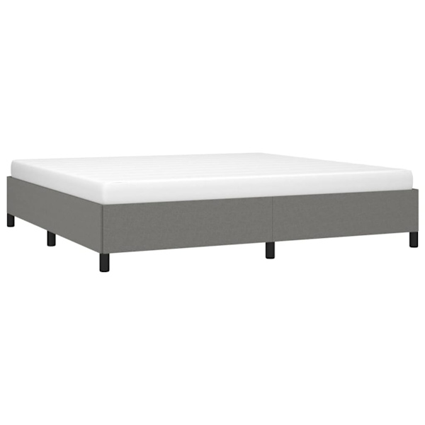vidaXL Sängram mörkgrå 200x200 cm tyg Grå