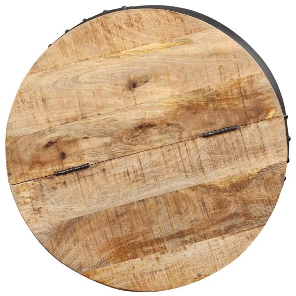 vidaXL Soffbord runt 53x43 cm massivt mangoträ Brun
