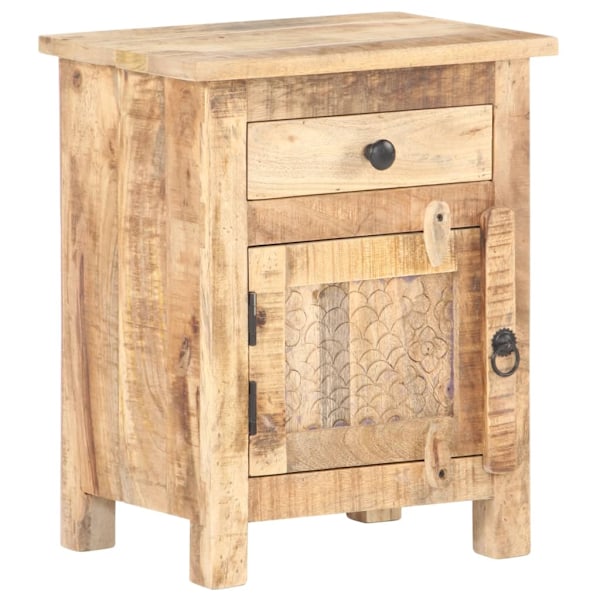 vidaXL Sängbord 40x30x50 cm massivt grovt mangoträ Brun