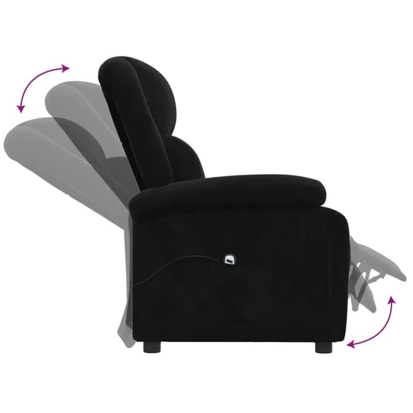 vidaXL Elektrisk reclinerfåtölj svart sammet art