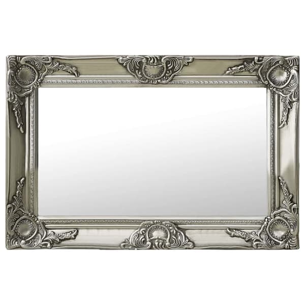 vidaXL Väggspegel barockstil 60x40 cm silver Silver