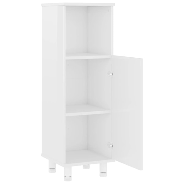 vidaXL Badrumsskåp vit högglans 30x30x95 cm konstruerat trä Vit