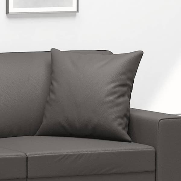 vidaXL Prydnadskuddar 2 st grå 40x40 cm konstläder Grå