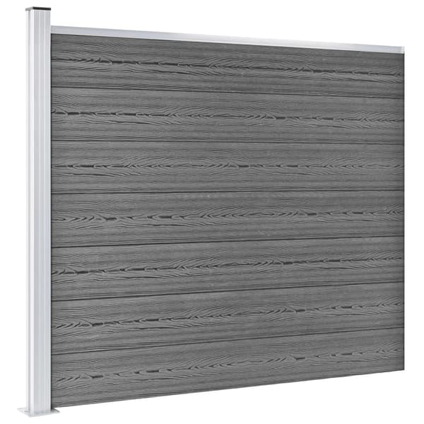 vidaXL Staketpaneler WPC 699x146 cm grå grå