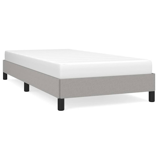 vidaXL Sängram ljusgrå 100x200 cm tyg Grå