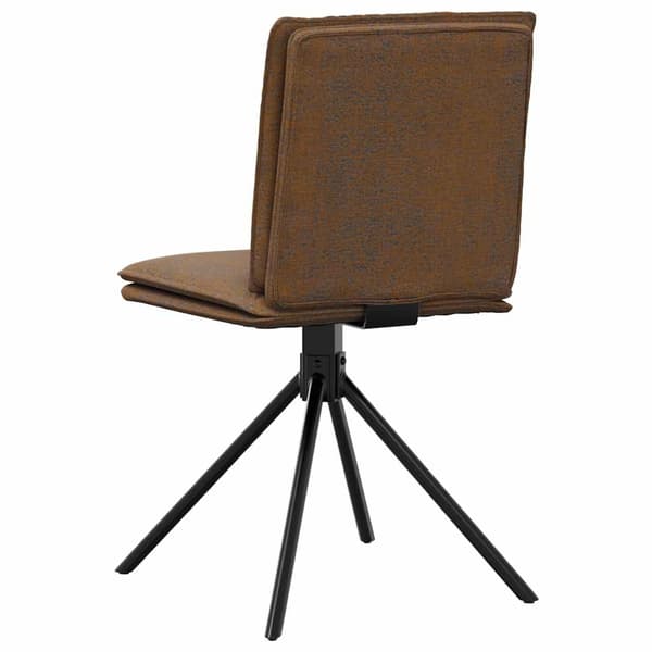 vidaXL Matstolar 6 st brun konstmocka Brun