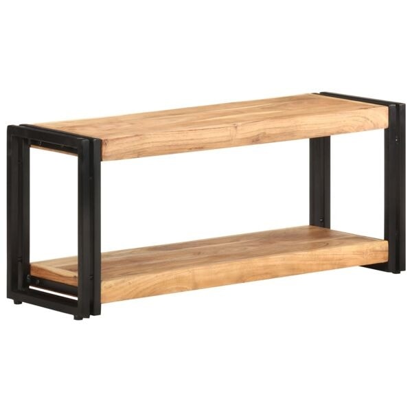 vidaXL TV-bänk 90x30x40 cm massivt akaciaträ Brun