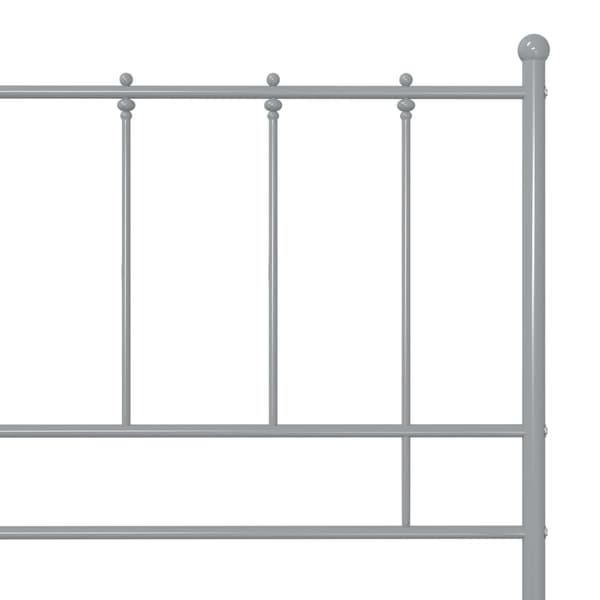 vidaXL Sängram grå metall 180x200 cm grå