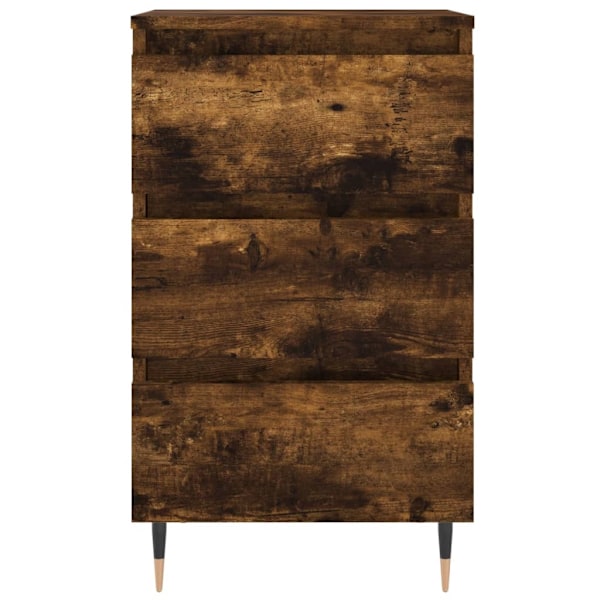 vidaXL Sängbord 2 st rökfärgad ek 40x35x69 cm konstruerat trä Brun