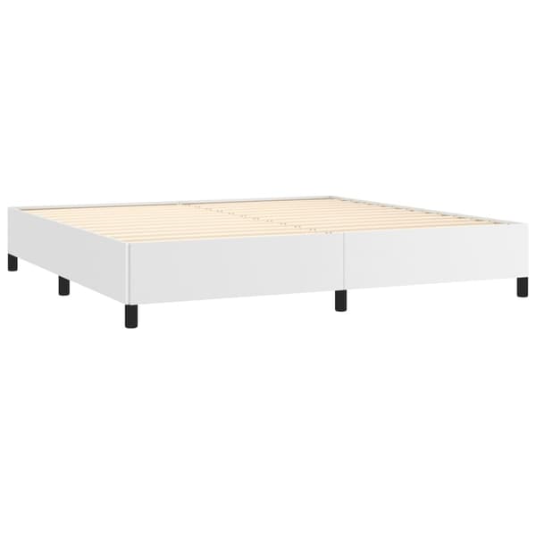 vidaXL Sängram vit 200x200 cm konstläder Vit