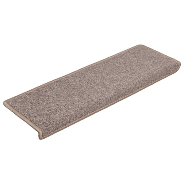 vidaXL Trappstegsmattor 15 st 65x21x4 cm ljusbrun Brun