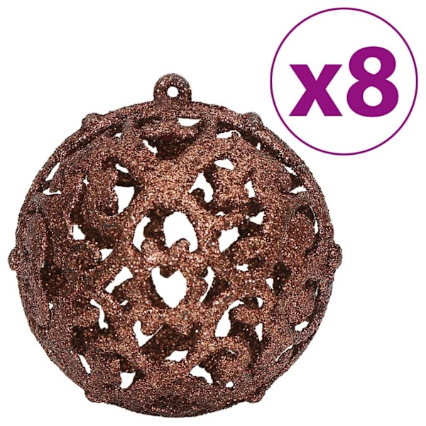 vidaXL Julgranskulor 100 st brun 3/4/6 cm Brun