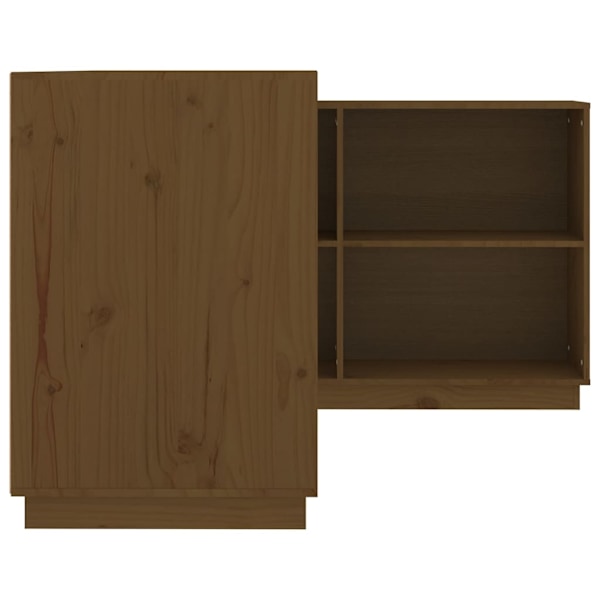 vidaXL Skrivbord honungsbrun 110x50x75 cm massiv furu Brun