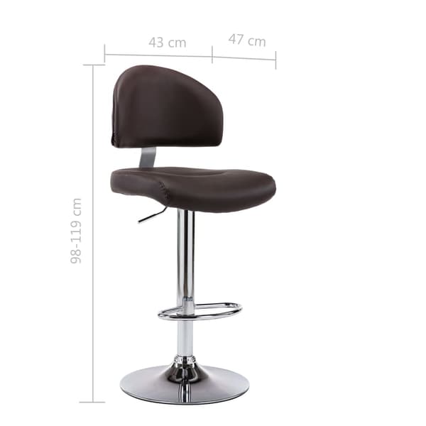 vidaXL Barstol brun konstläder Brun