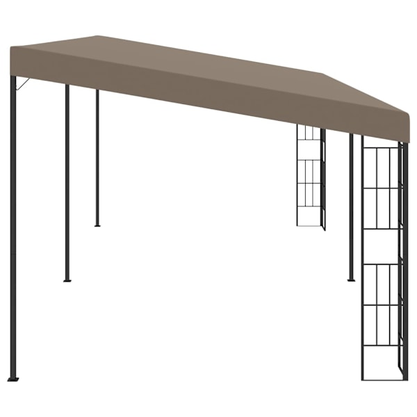 vidaXL Väggmonterad paviljong 6x3 m taupe tyg Taupe