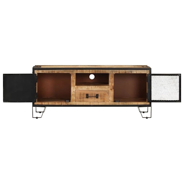 vidaXL TV-bänk 110x31x46 cm grovt mangoträ multifärg