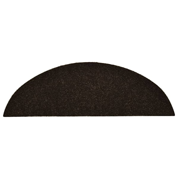 vidaXL Trappstegsmattor självhäftande 15 st mörkbrun 56x17x3 cm brodyr Brun