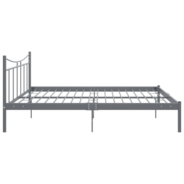vidaXL Sängram grå metall 200x200 cm grå