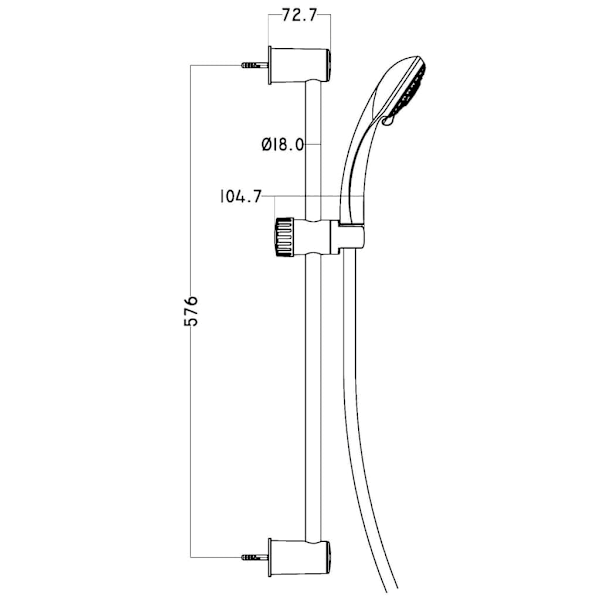 SCHÜTTE Duschset NAPOLI krom Silver