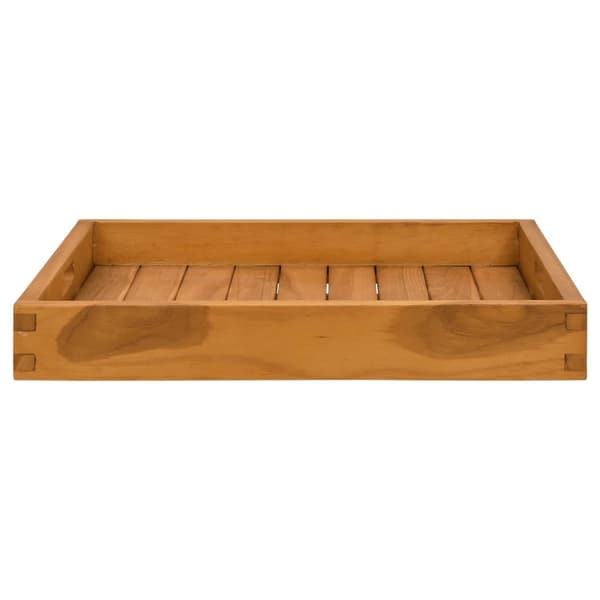 vidaXL Serveringsbricka 50x50 cm massivt teakträ Brun