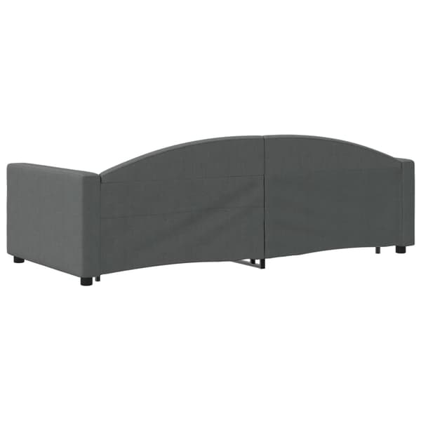 vidaXL Dagbädd utdragbar mörkgrå 90x200 cm tyg Grå