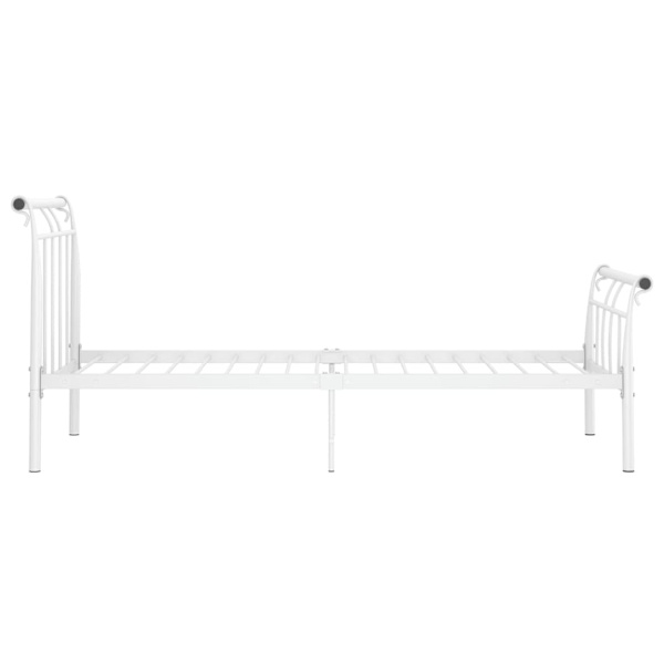 vidaXL Sängram vit metall 100x200 cm Vit