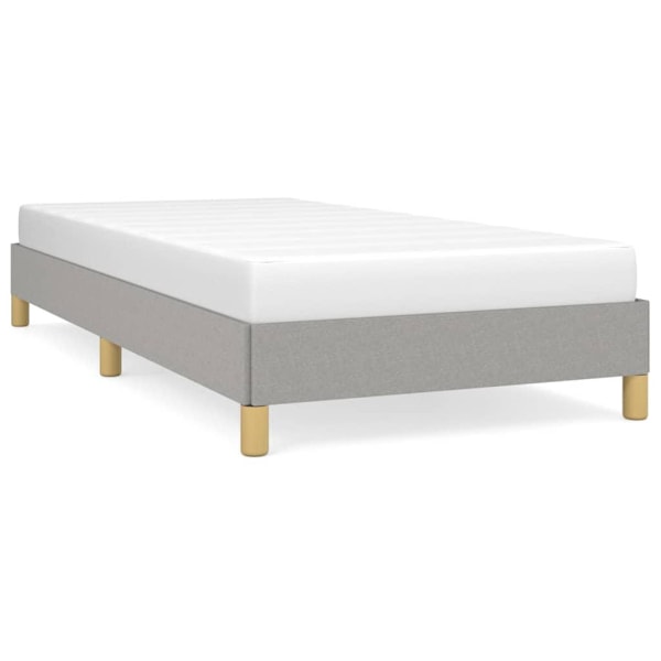 vidaXL Sängram ljusgrå 90x190 cm tyg Grå
