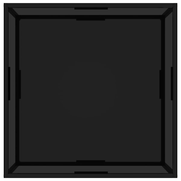 vidaXL Soffbord svart 80x80x35 cm härdat glas Svart