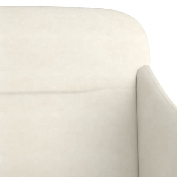 vidaXL Bänk gräddvit 110x76x80 cm sammet Kräm