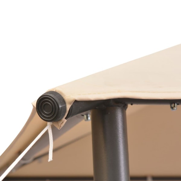 vidaXL Paviljong 3x3 m stål beige Beige